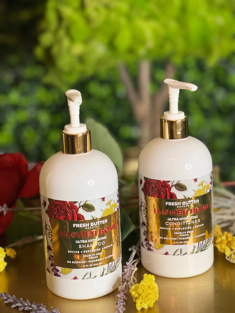 Flower Bomb Ultra Hydrating Hair Conditioner - FreshButter.com - Ultra Hydrating Hair Conditioner