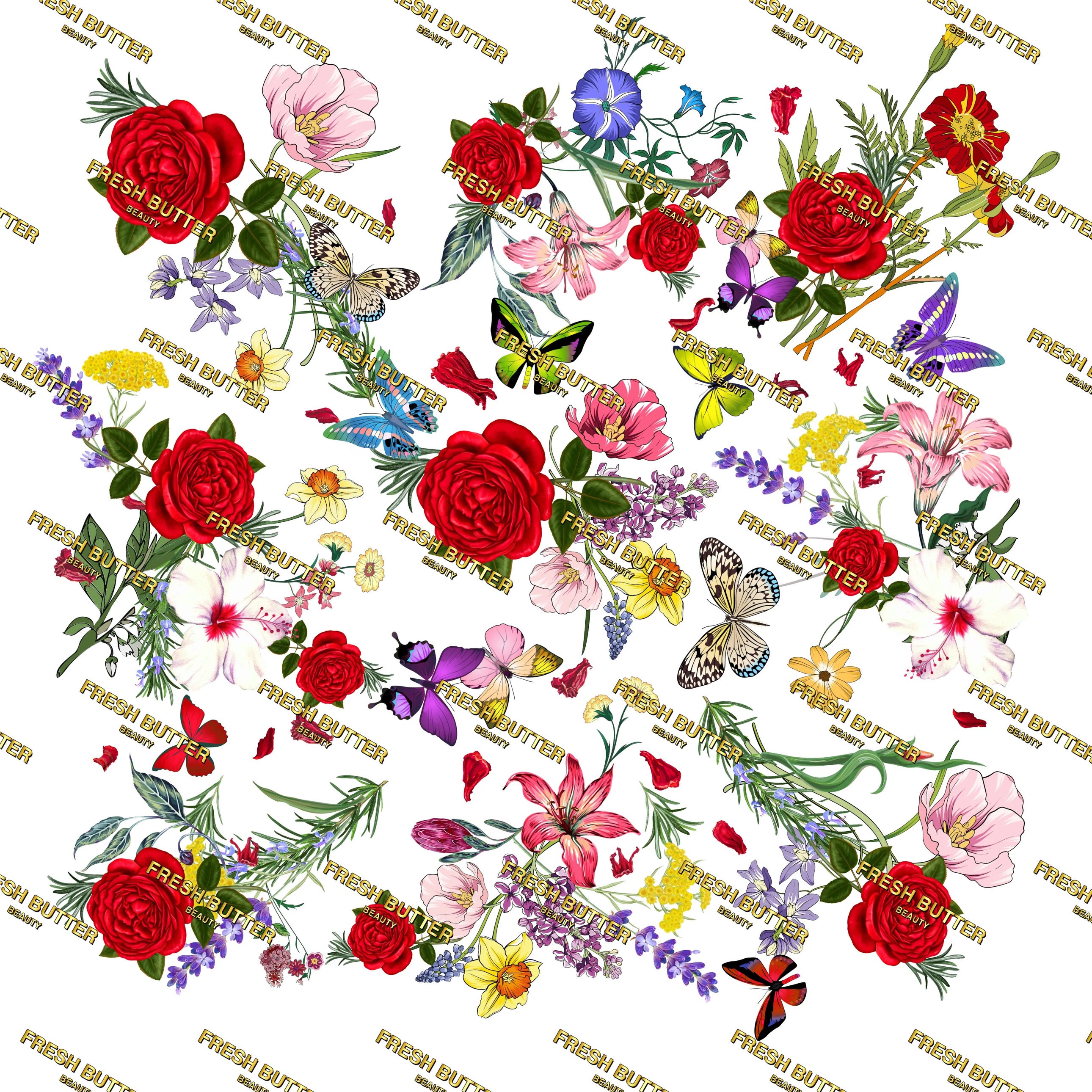 Bloom Effect Satin XL Scarf