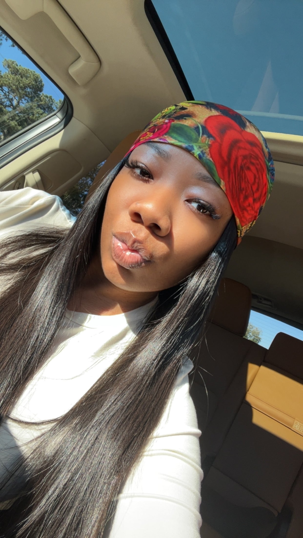 Wild Flower Satin Scarf