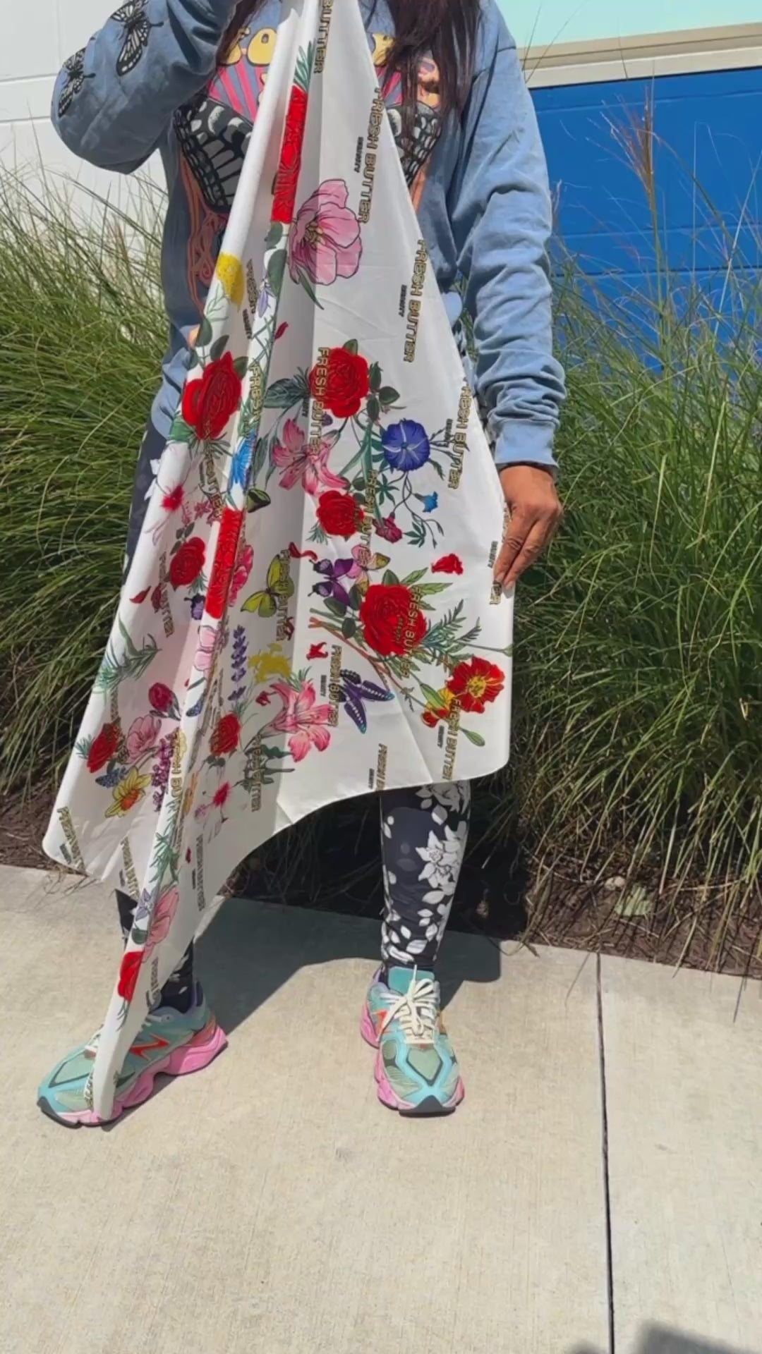 Bloom Effect Satin XL Scarf