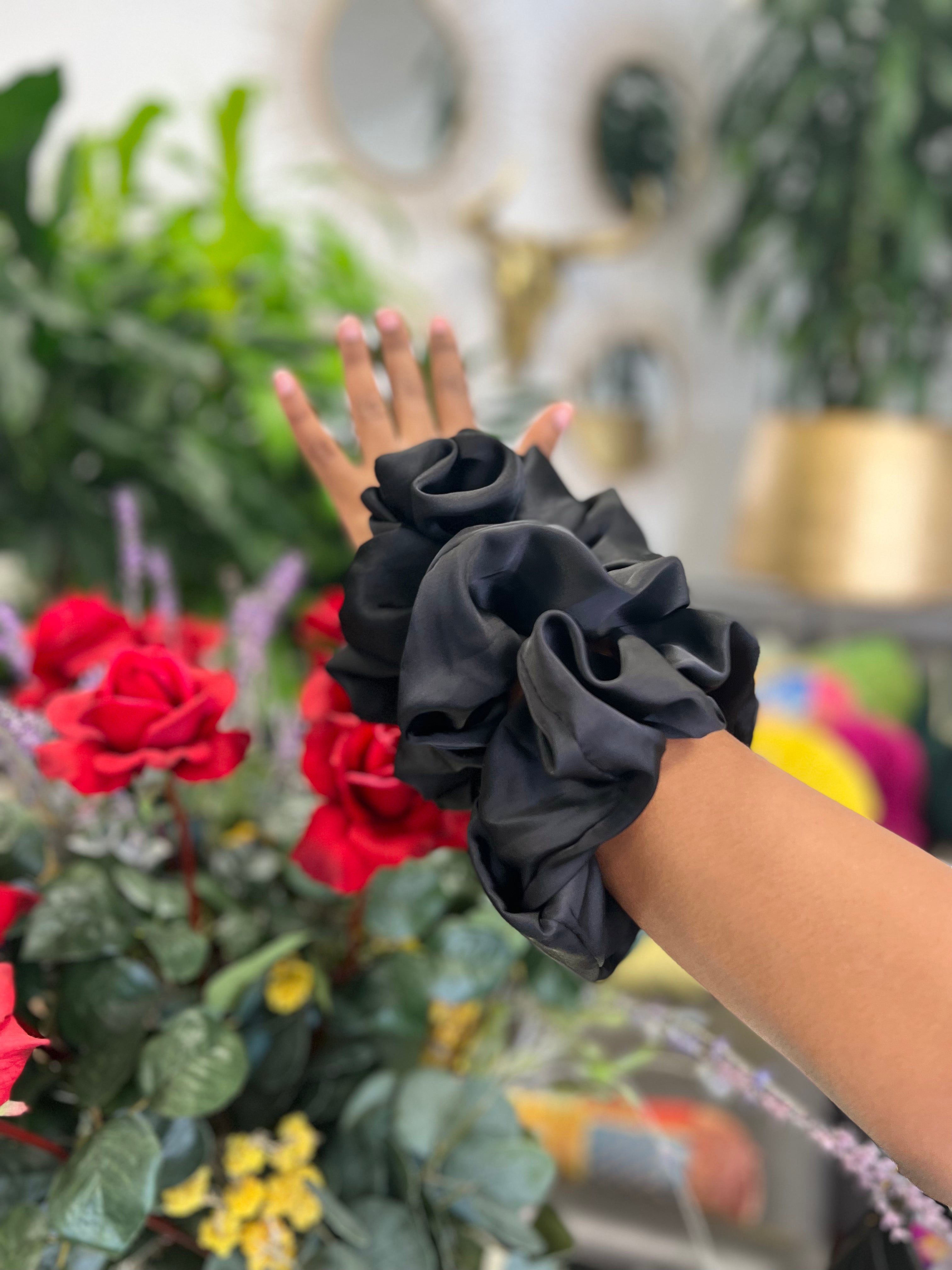 XX LARGE Plush SATIN SCRUNCHIE - FreshButter.com
