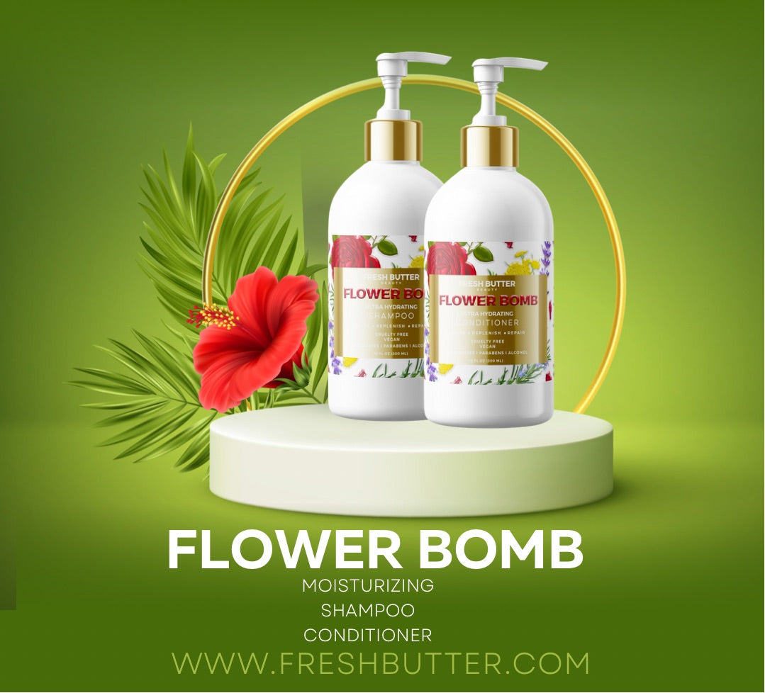 Flower Bomb Ultra Hydrating Hair Conditioner - FreshButter.com - Ultra Hydrating Hair Conditioner