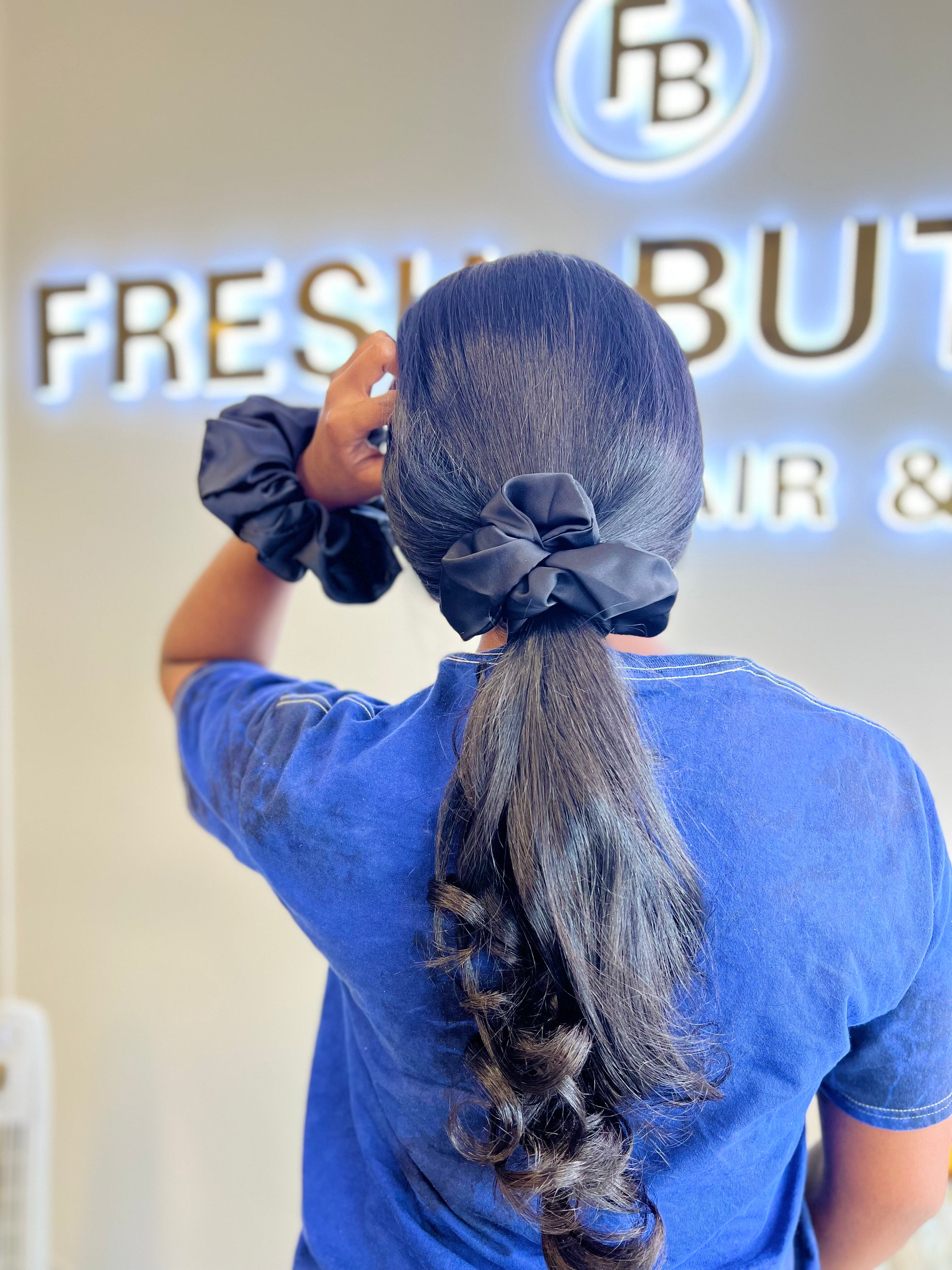 XX LARGE Plush SATIN SCRUNCHIE - FreshButter.com