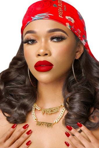 Satin Scarf For Hair - RED AUGUST Satin Scarf - FreshButter.com